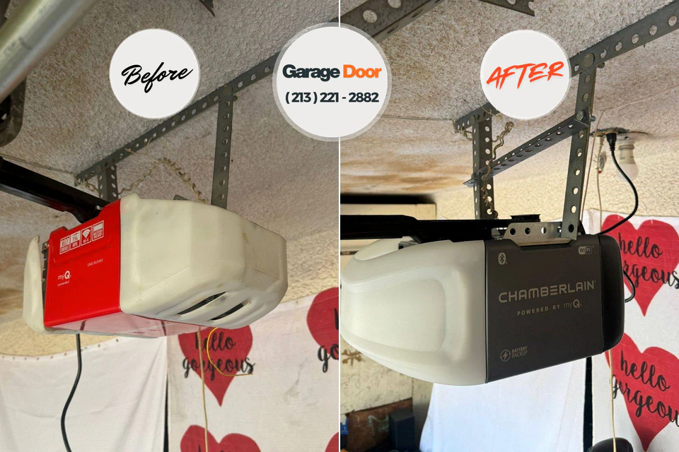 Before and after: garage door installation St. Francis, MN
